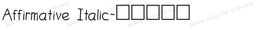 Affirmative Italic字体转换
